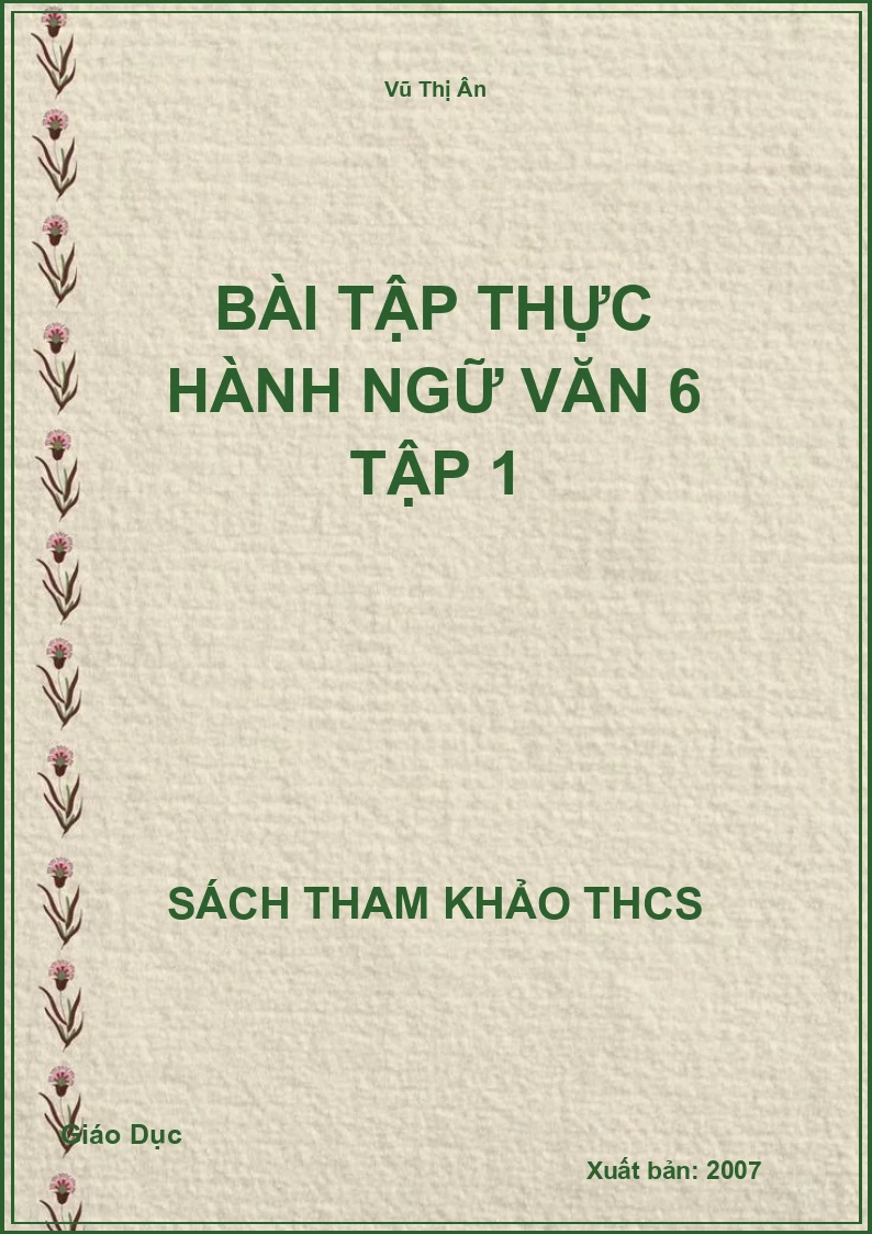 Bài tập thực hành ngữ văn 6 tập 1