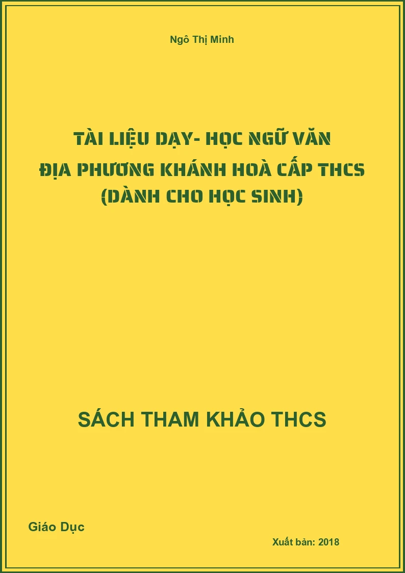 Tài liệu dạy- học Ngữ văn địa phương Khánh hoà cấp THCS (dành cho học sinh)