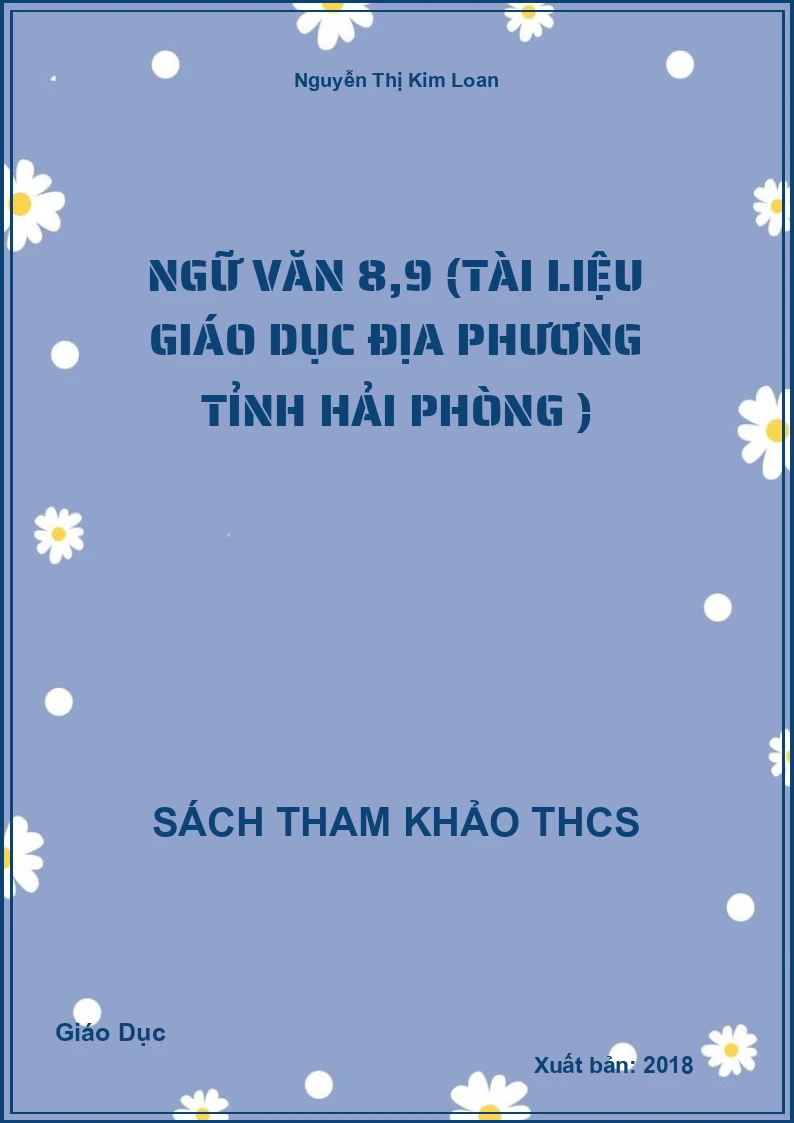 Ngữ văn 8,9 (tài liệu giáo dục địa phương tỉnh Hải Phòng )