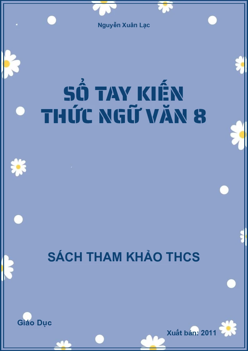 Sổ tay kiến thức ngữ văn 8