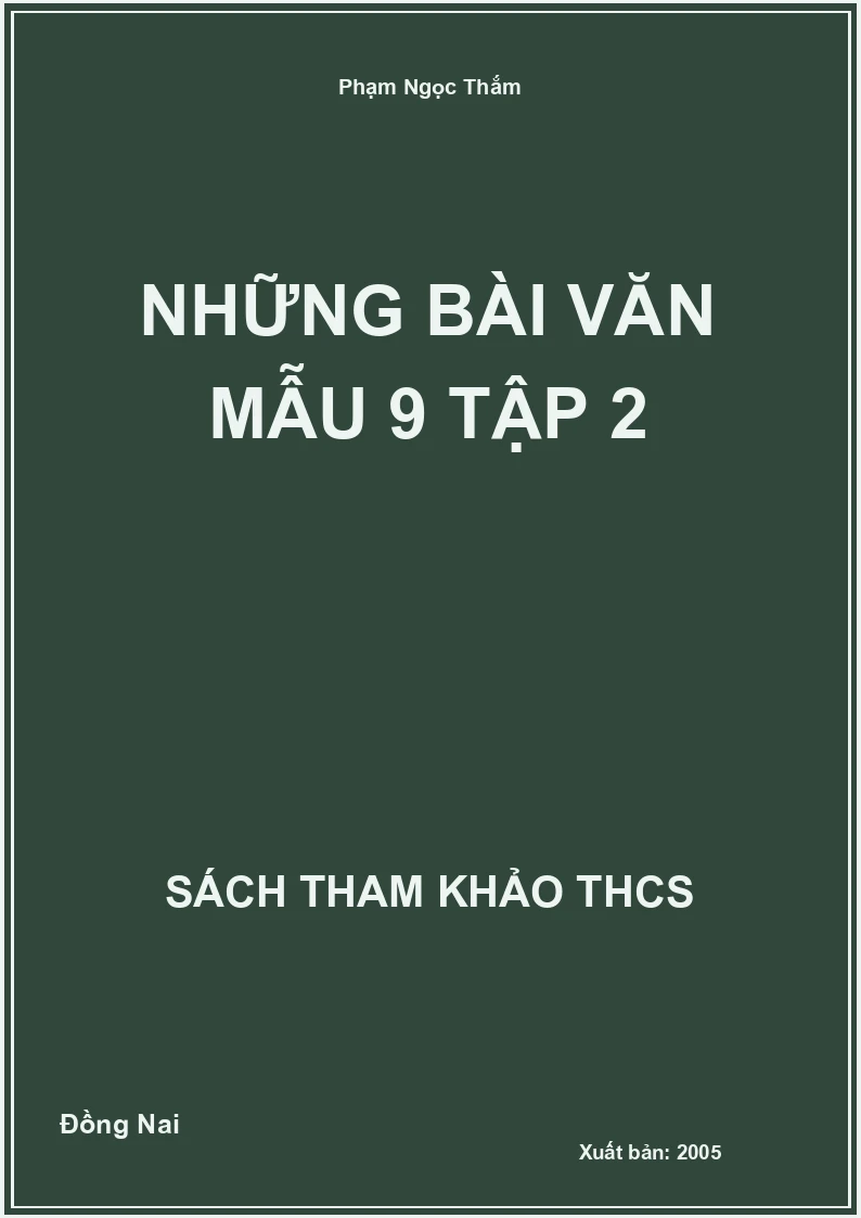 Những bài văn mẫu 9 tập 2