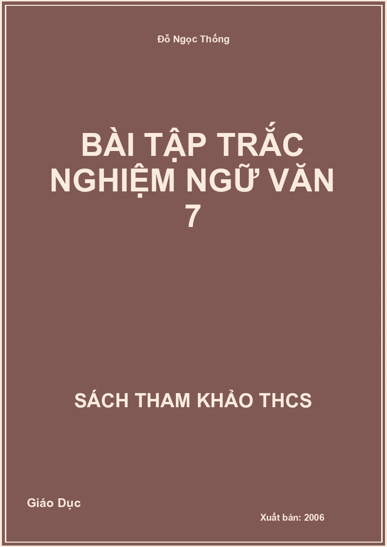 Bài tập trắc nghiệm ngữ văn 7