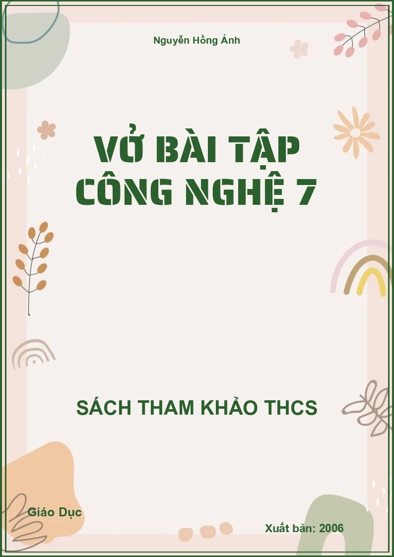 Vở bài tập công nghệ 7