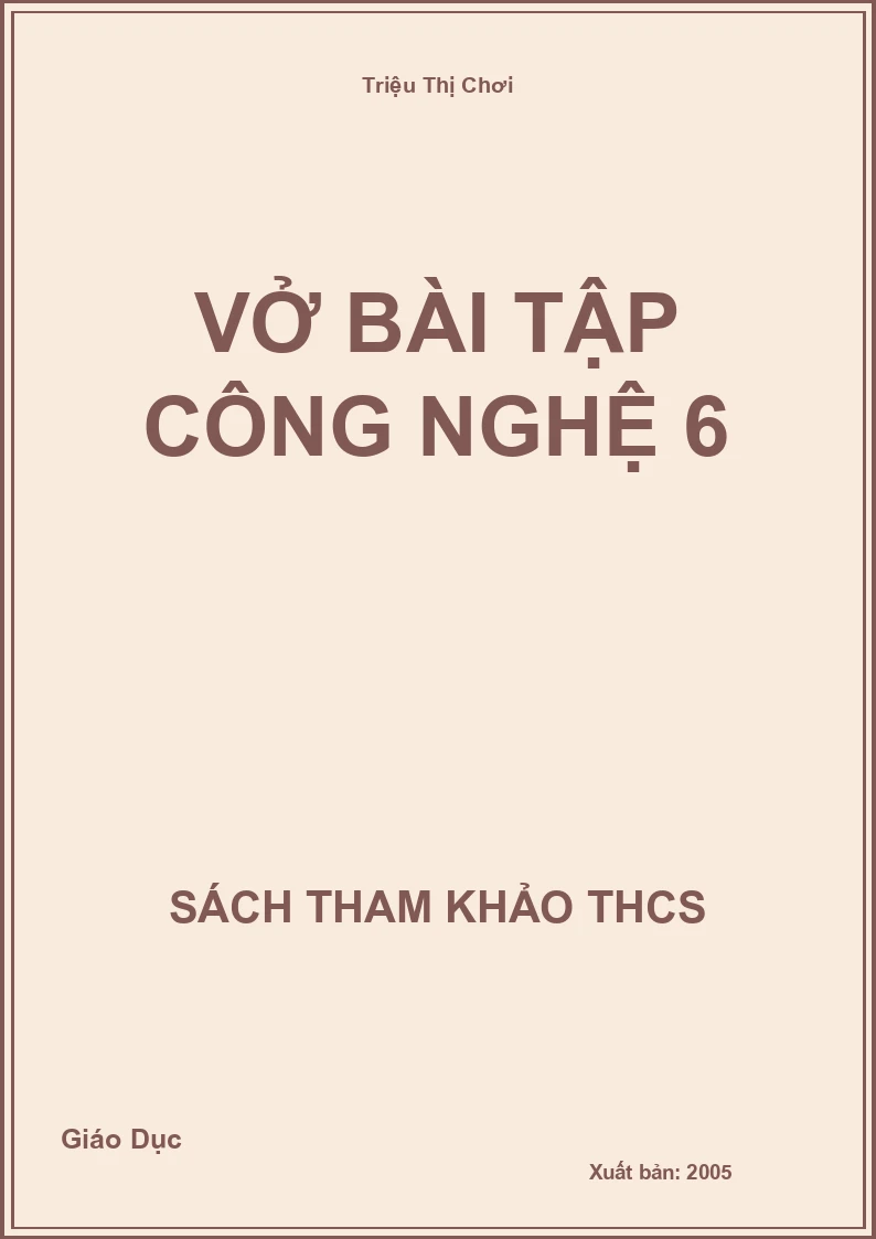 Vở bài tập công nghệ 6