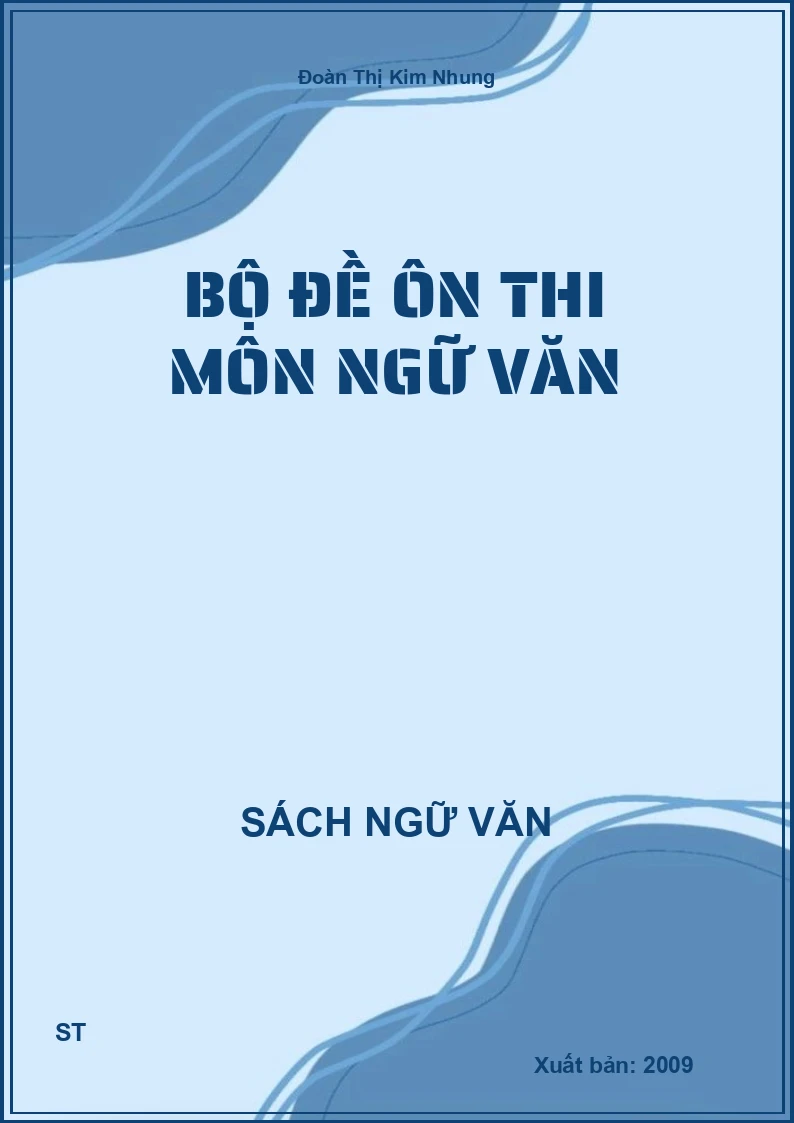 Bộ đề ôn thi môn Ngữ văn