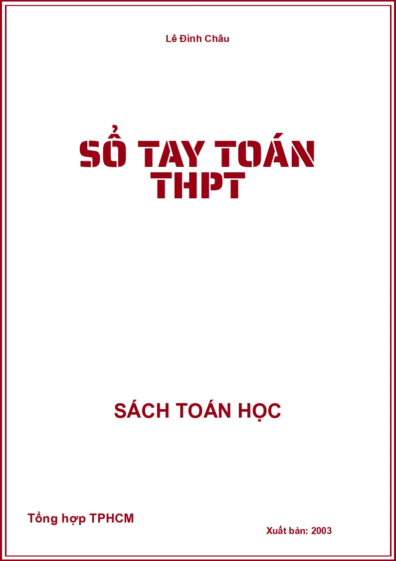 Sổ tay Toán THPT