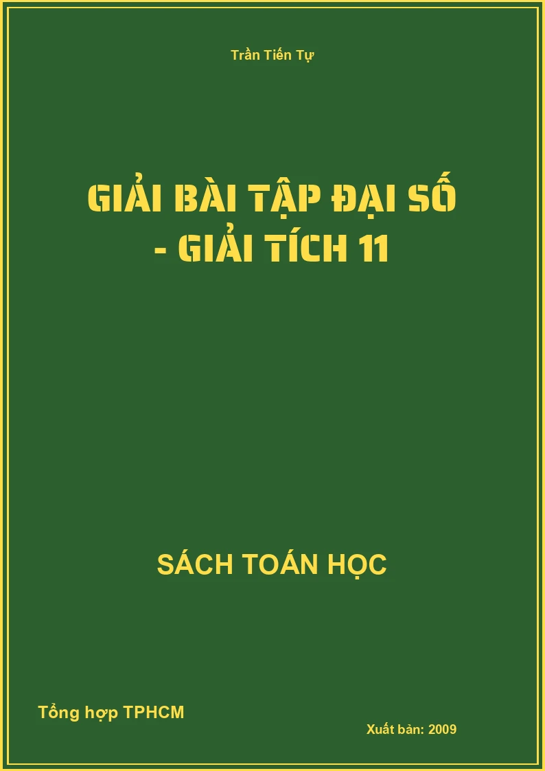 Giải bài tập Đại số - Giải tích 11