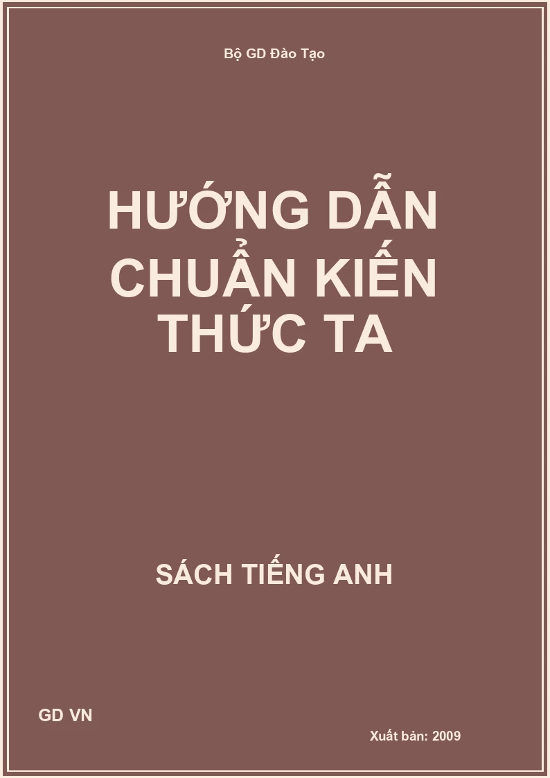 Hướng dẫn chuẩn kiến thức TA