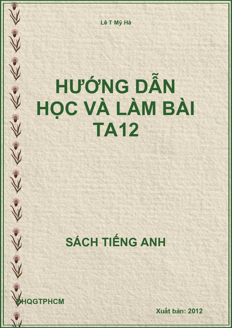 Hướng dẫn học và làm bài TA12