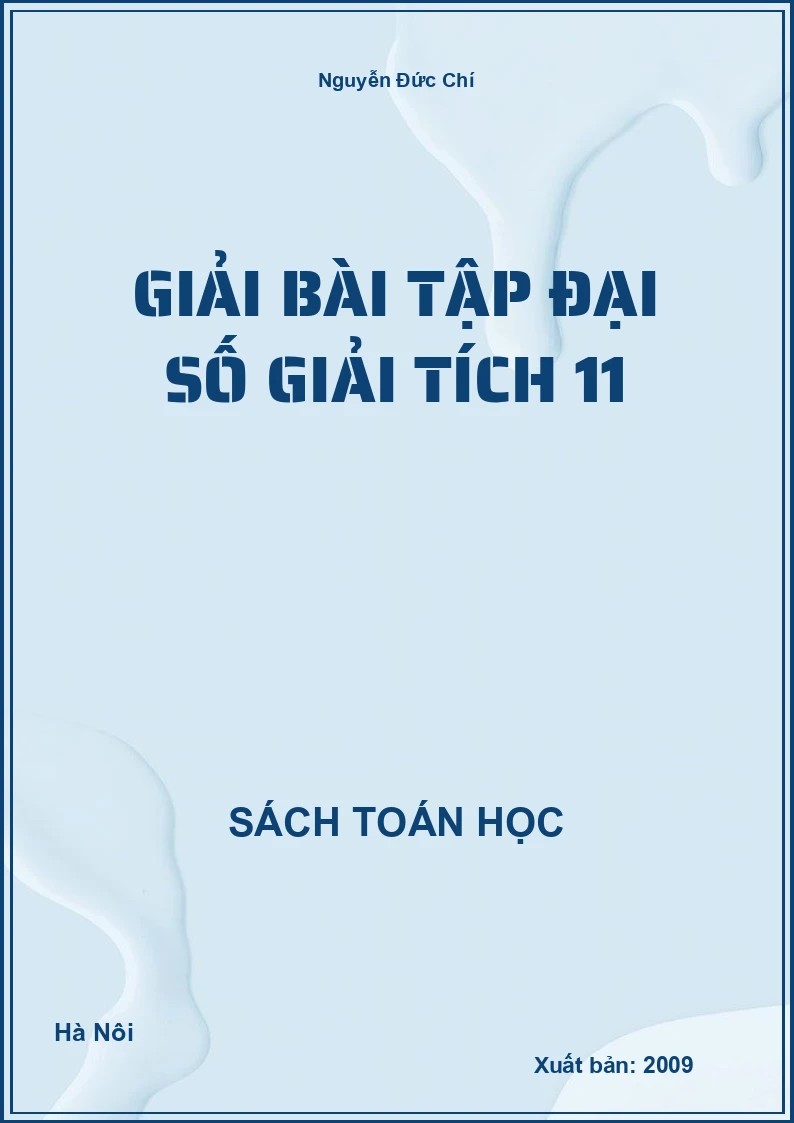 Giải bà̀i tập đại số giải tích 11