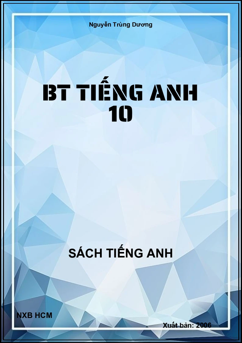 BT Tiếng Anh 10