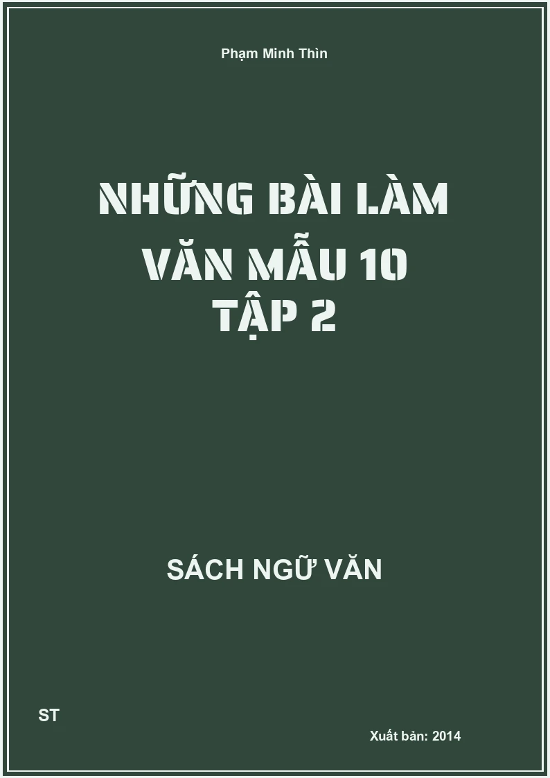 Những bài làm văn mẫu 10 tập 2