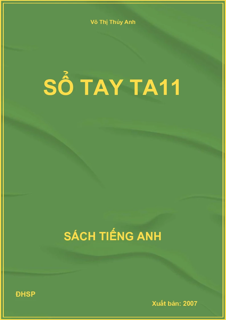 Sổ tay TA11