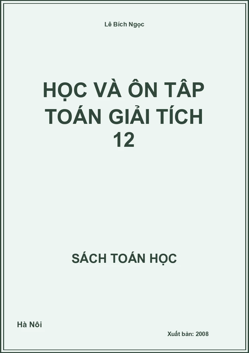 Học và ôn tập toán giải tích 12