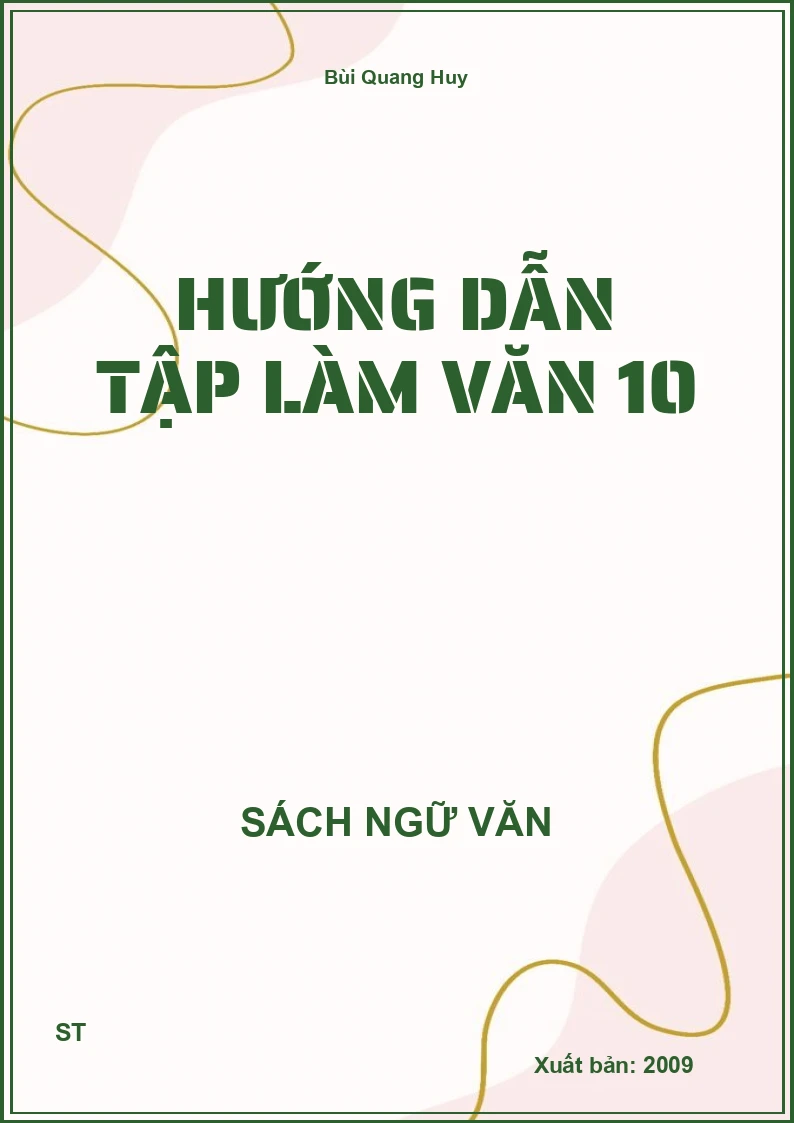 Hướng dẫn tập làm văn 10