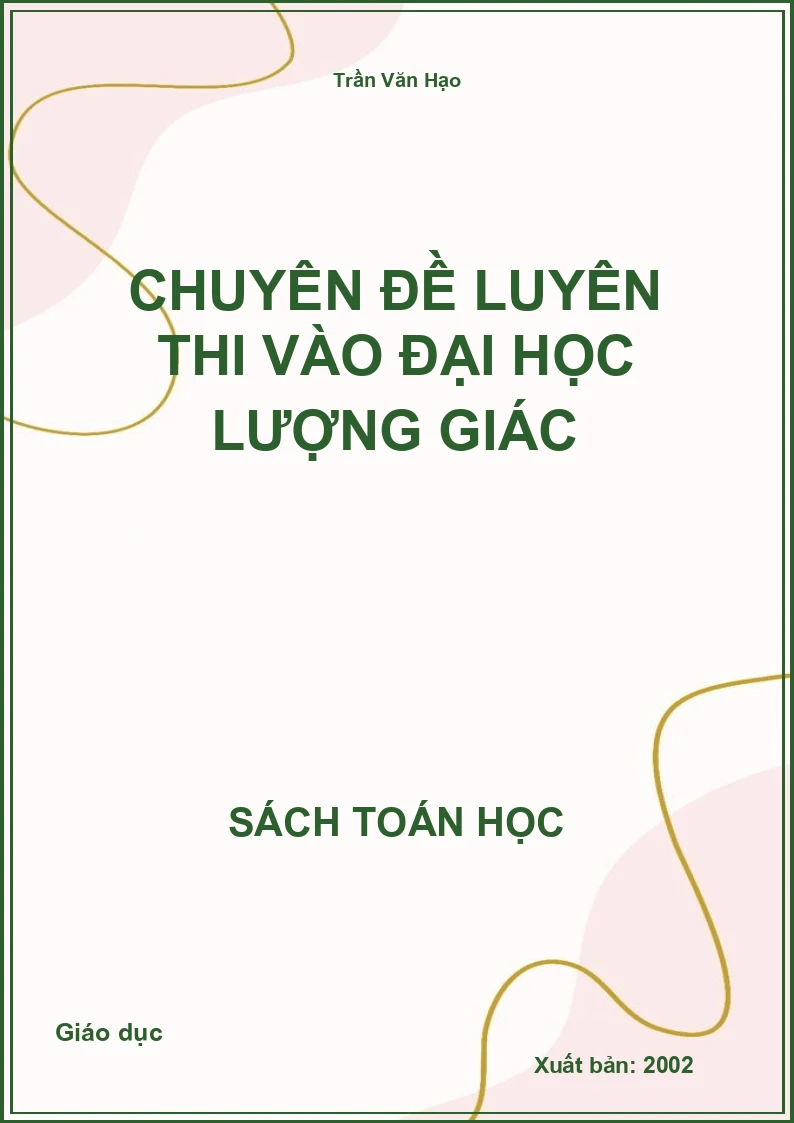 Chuyên đề luyện thi vào đại học lượng giác
