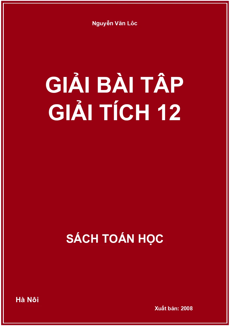 Giải bài tập giải tích 12
