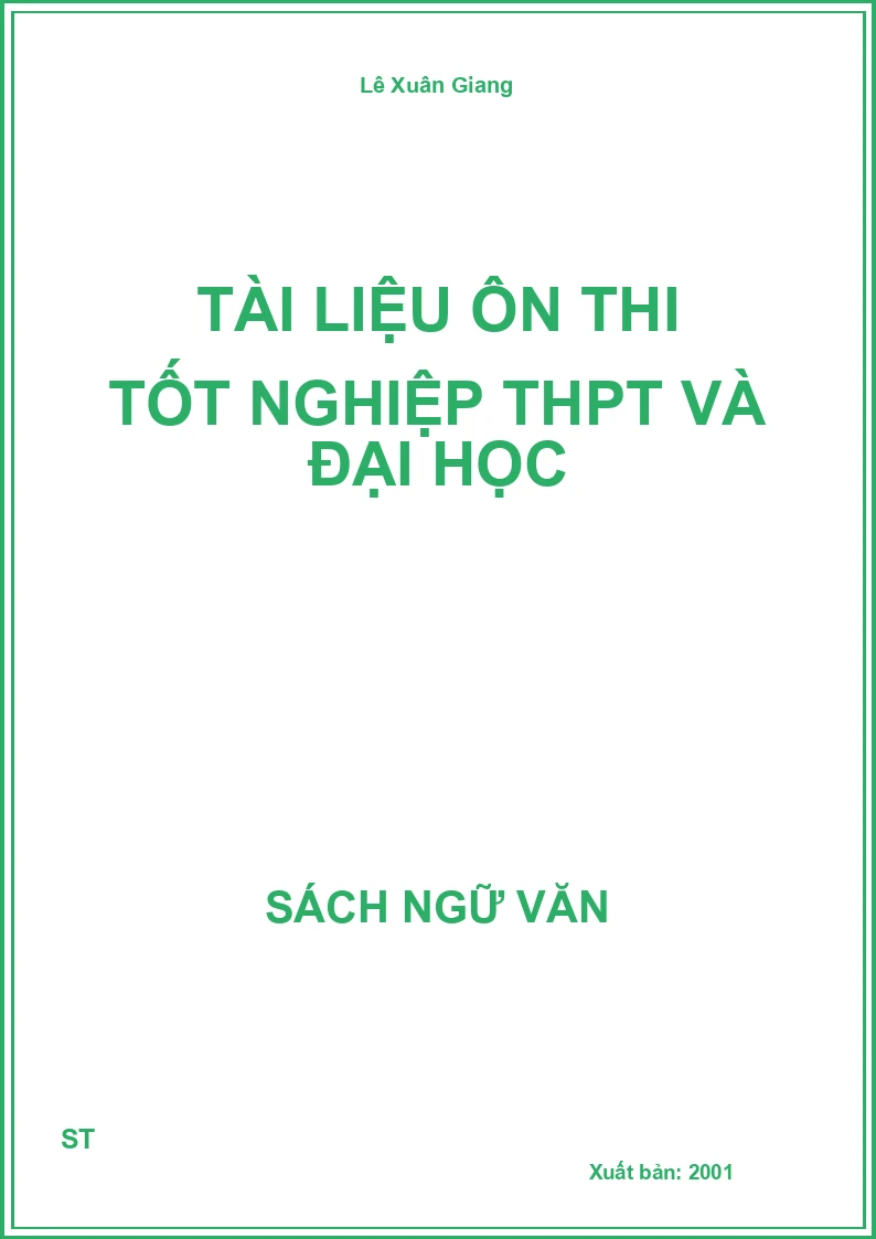 Tài liệu ôn thi tốt nghiệp THPT và đại học