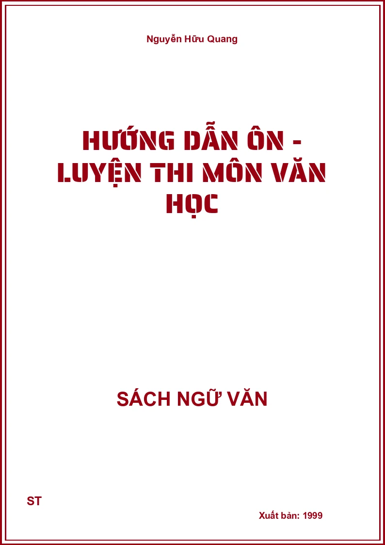 Hướng dẫn ôn - luyện thi môn Văn học