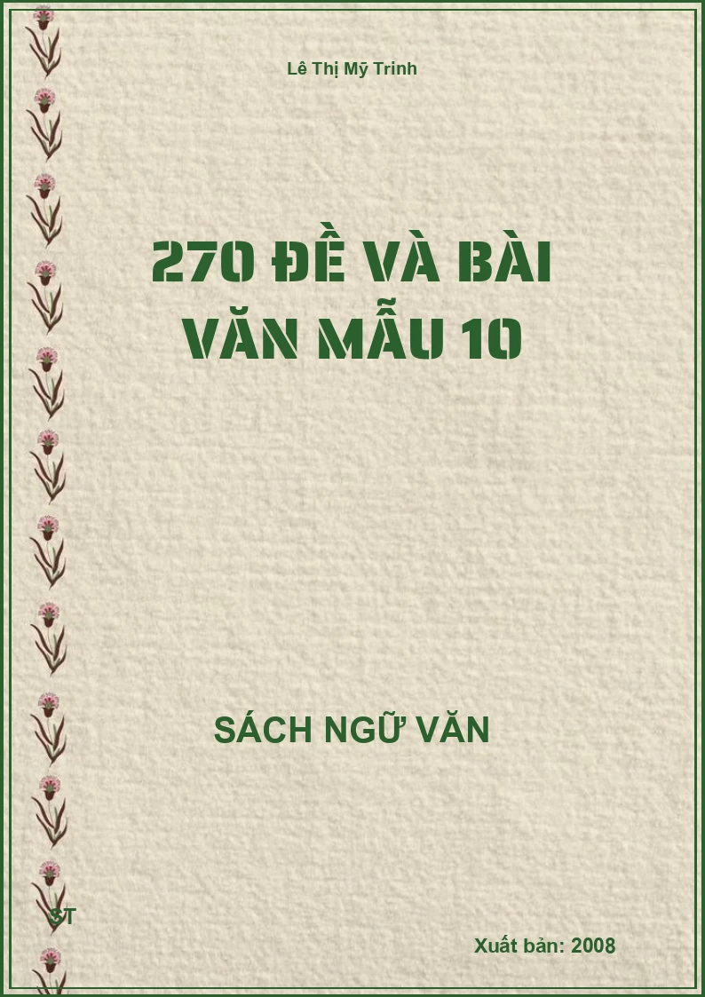 270 Đề và bài văn mẫu 10