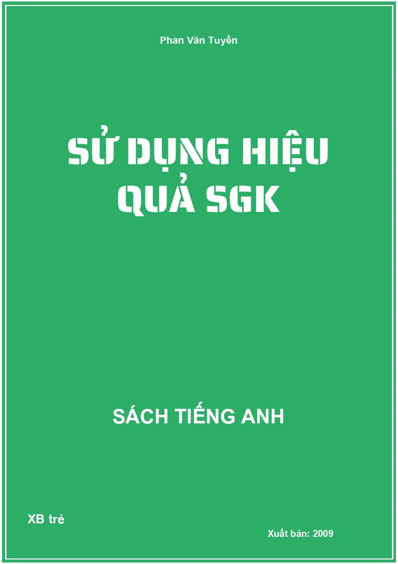 Sử dụng hiệu quả SGK
