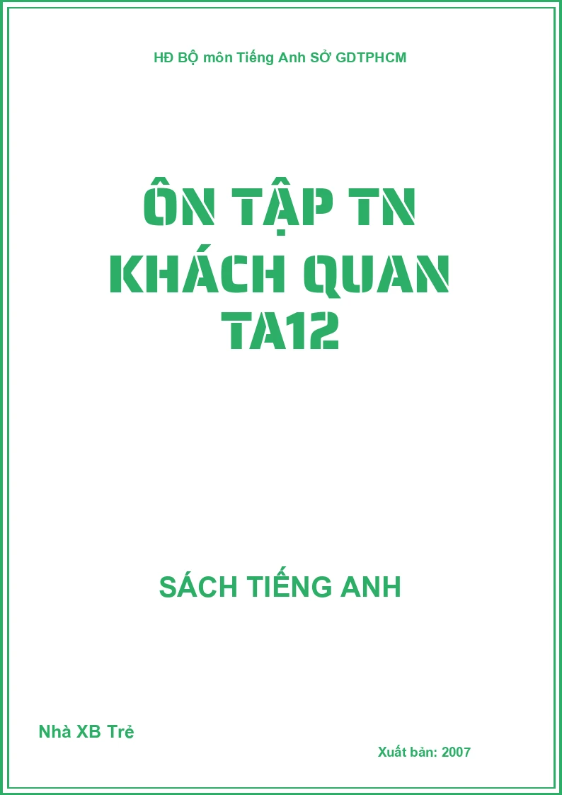 Ôn tập TN khách quan TA12