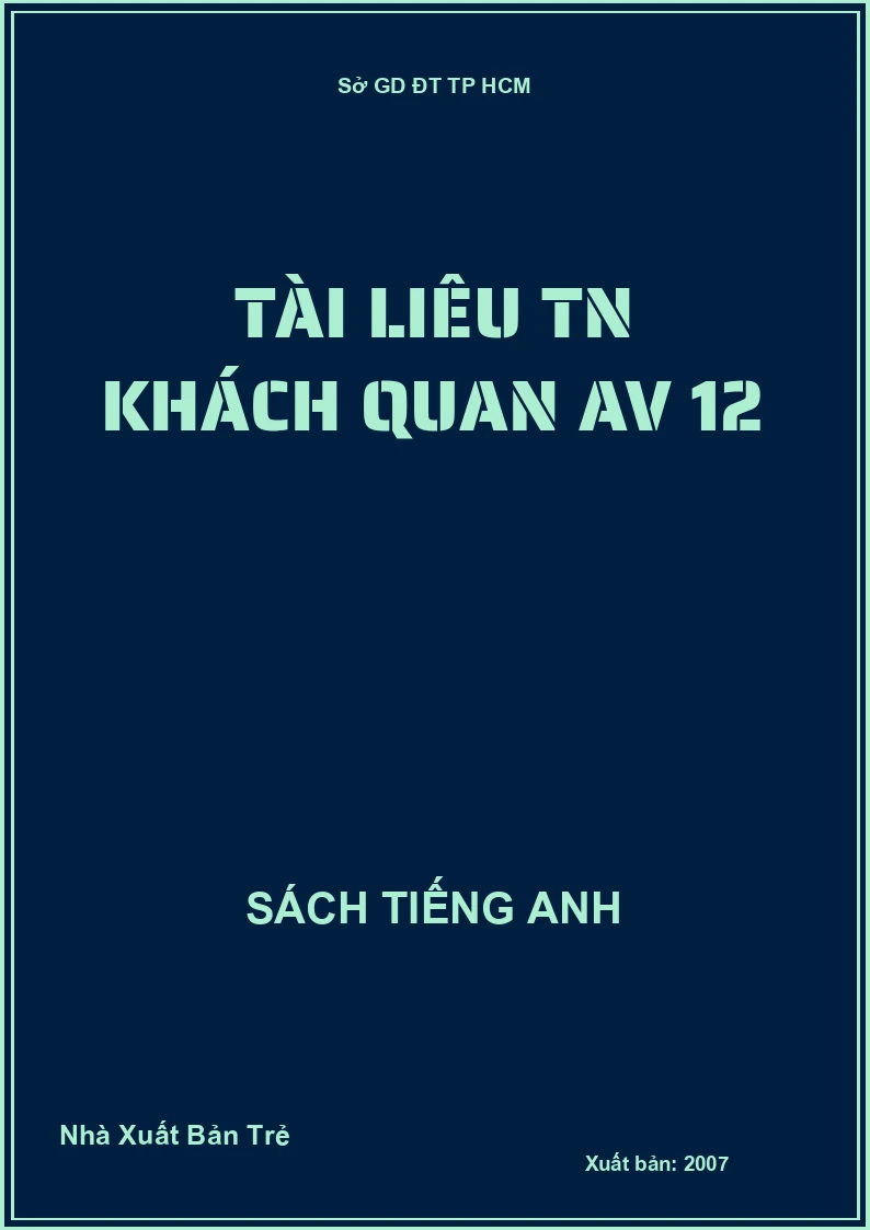 Tài liêu TN khách quan AV 12