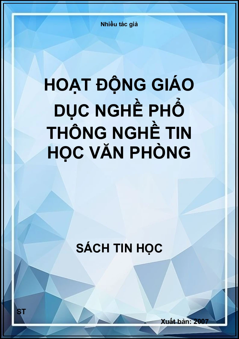 Hoạt động giáo dục nghề phổ thông nghề tin học văn phòng