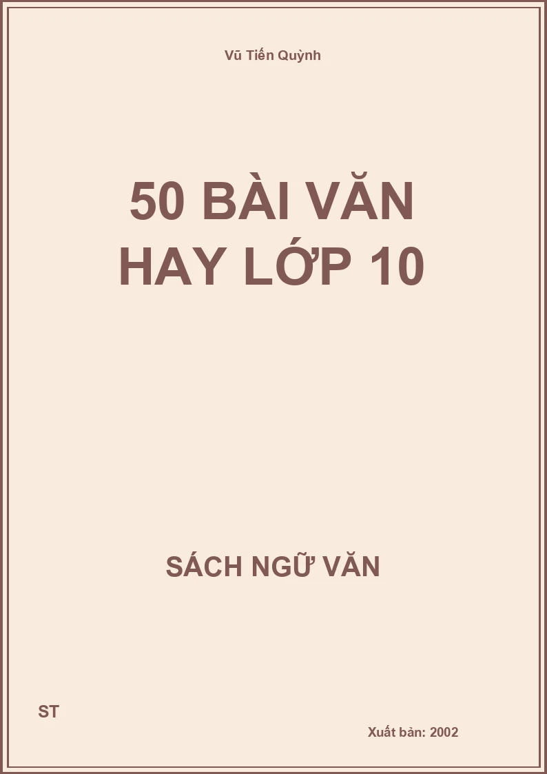 50 bài văn hay lớp 10