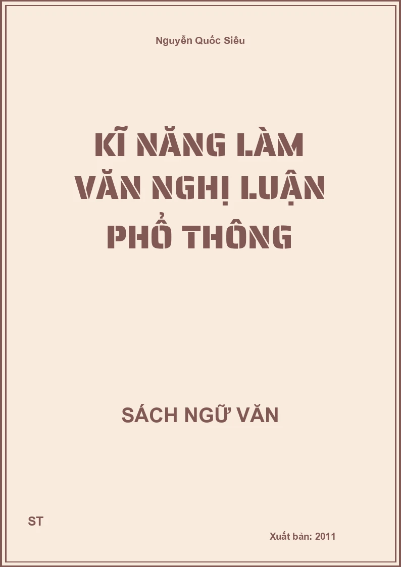 Kĩ năng làm văn nghị luận phổ thông