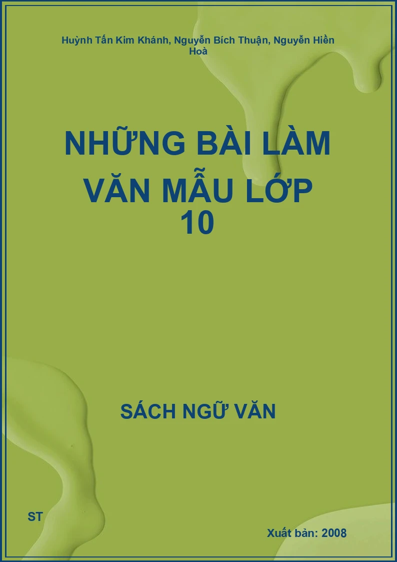 Những bài làm văn mẫu lớp 10