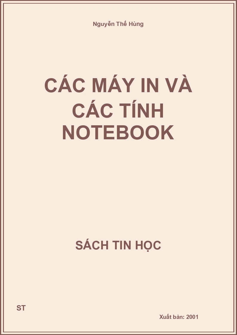 Các máy in và các tính NoteBook