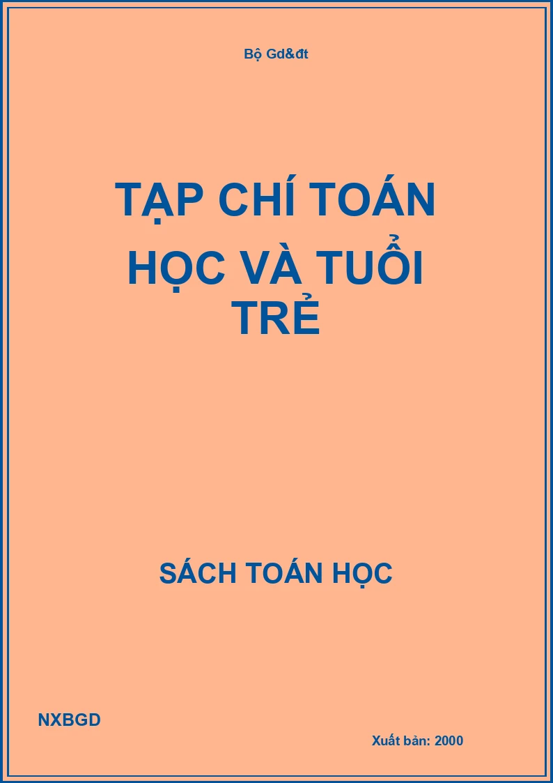 Tạp chí toán học và tuổi trẻ