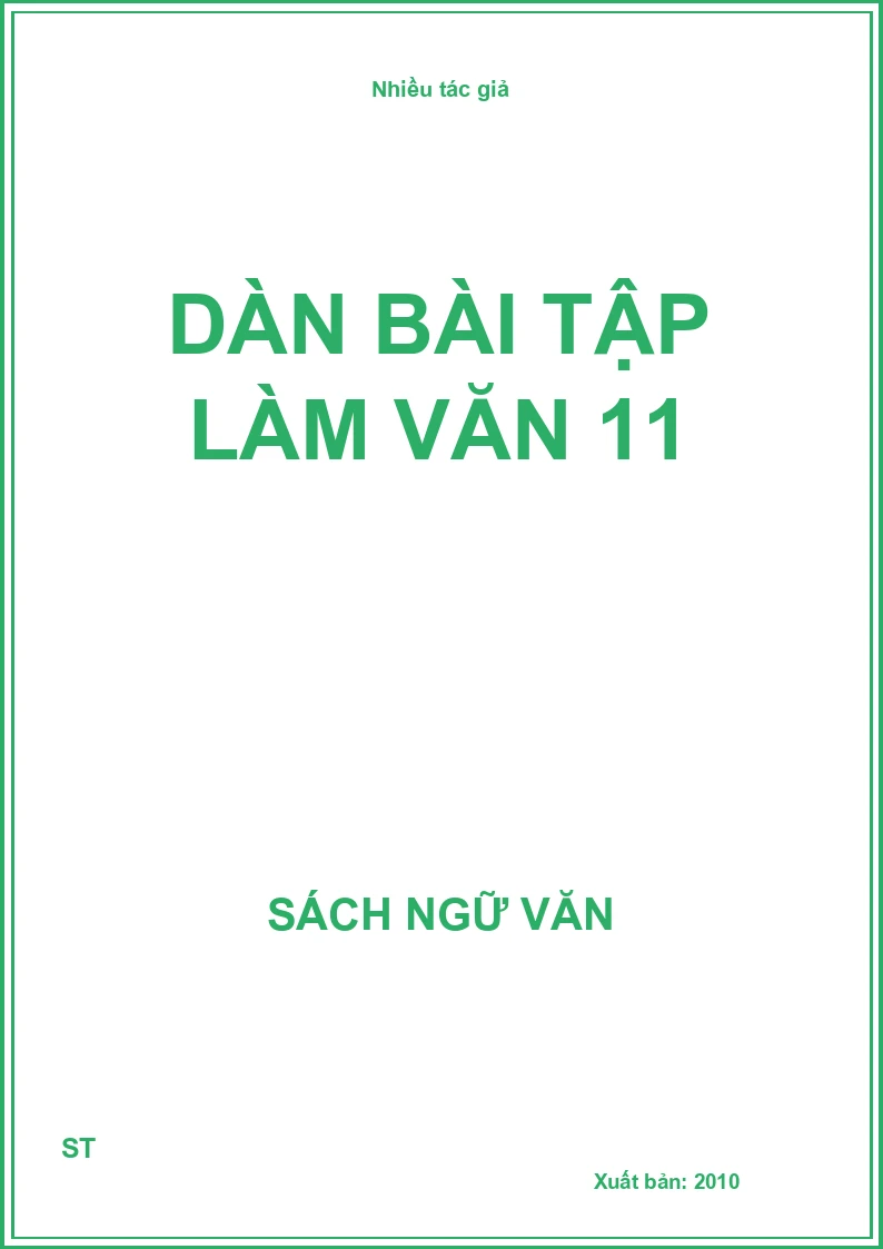 Dàn bài tập làm văn 11