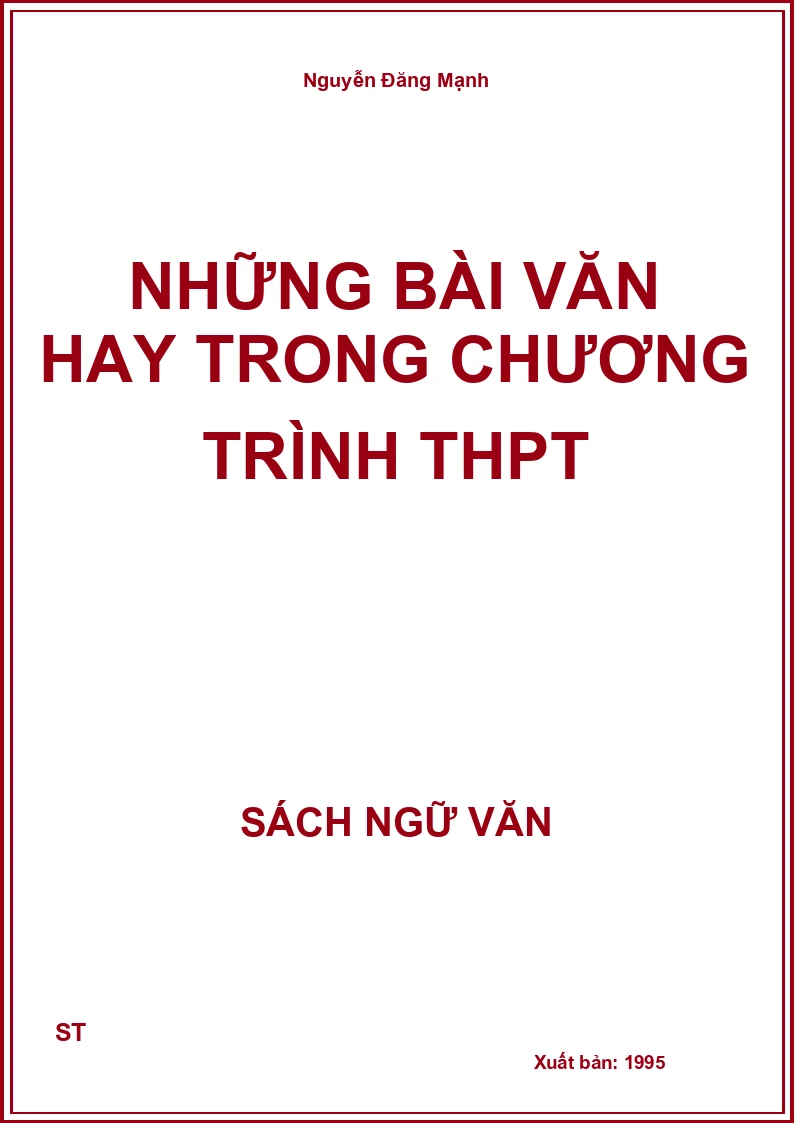 Những bài văn hay trong chương trình THPT