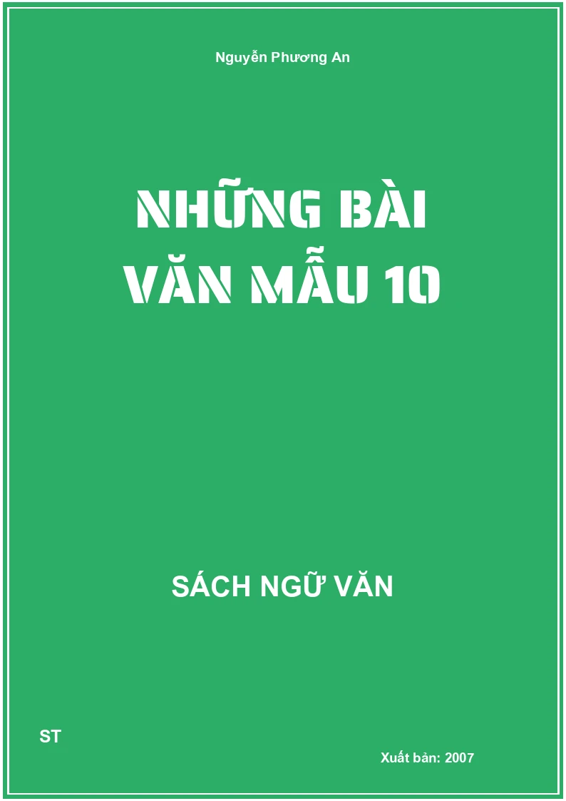 Những bài văn mẫu 10