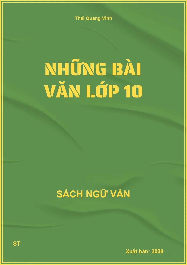 Những bài văn lớp 10