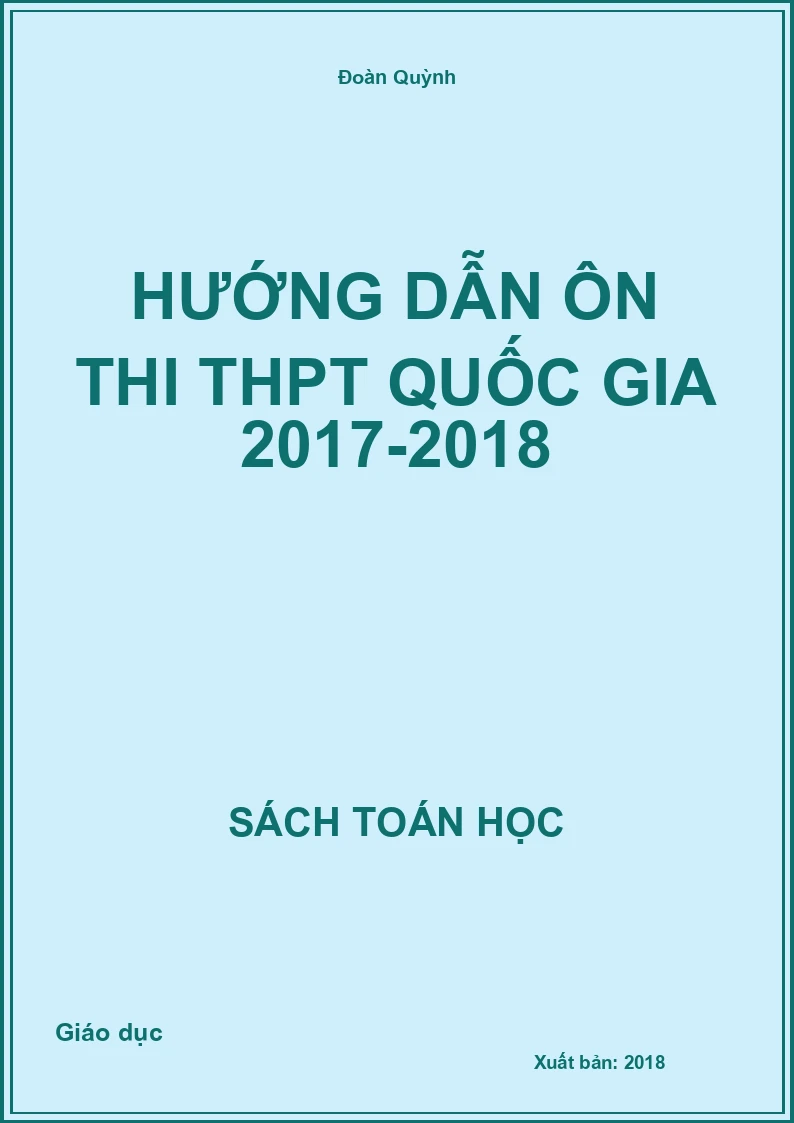 Hướng dẫn ôn thi THPT quốc gia 2017-2018
