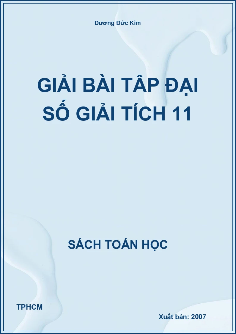 Giải bài tập đại số giải tích 11