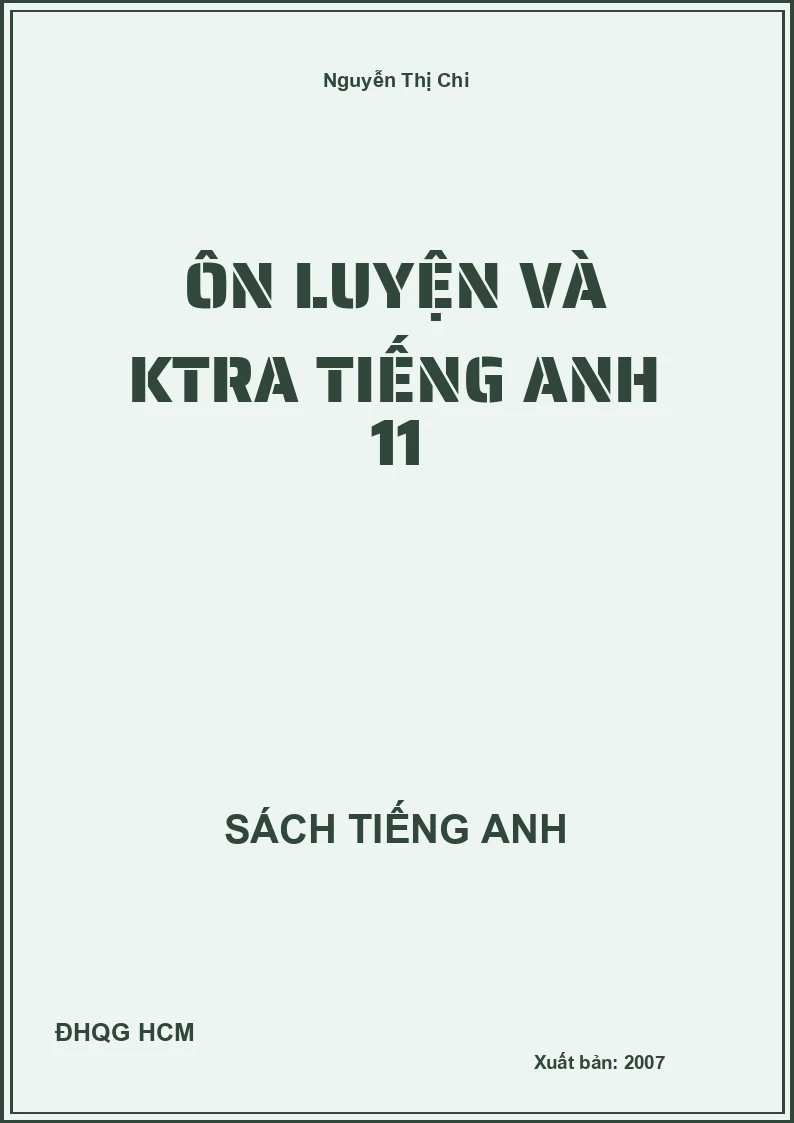 Ôn luyện và Ktra Tiếng Anh 11