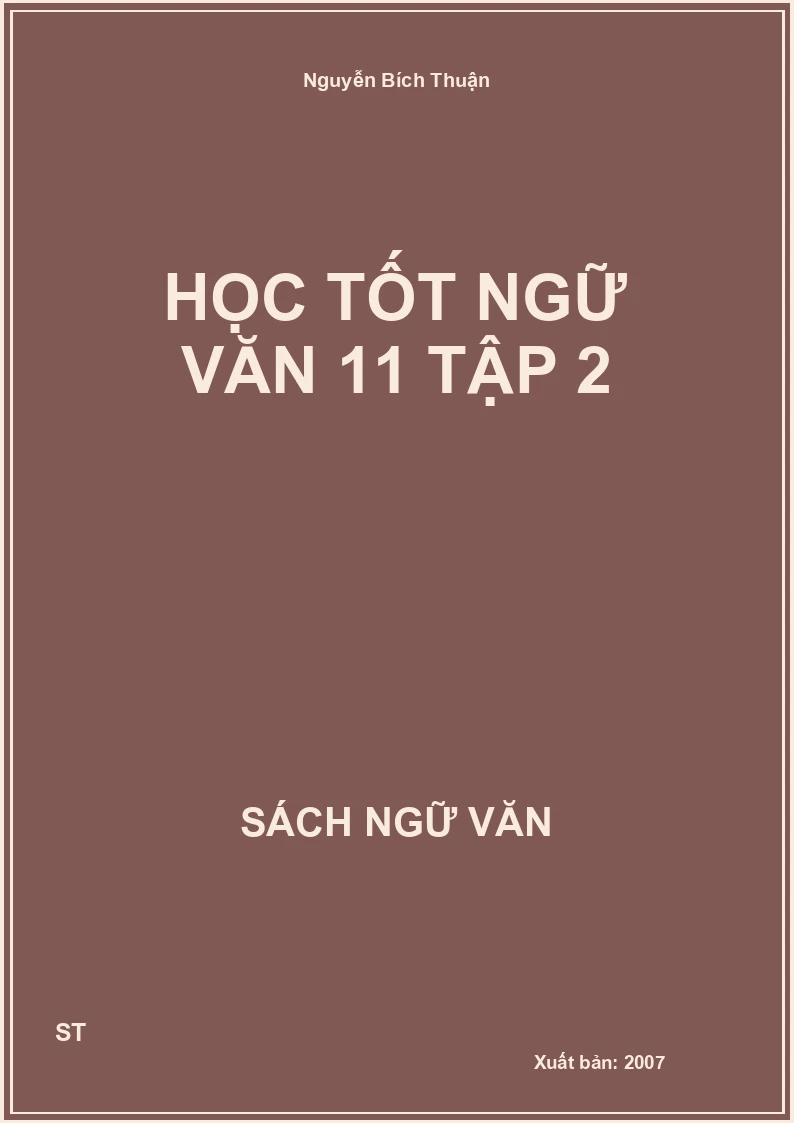 Học tốt Ngữ Văn 11 Tập 2