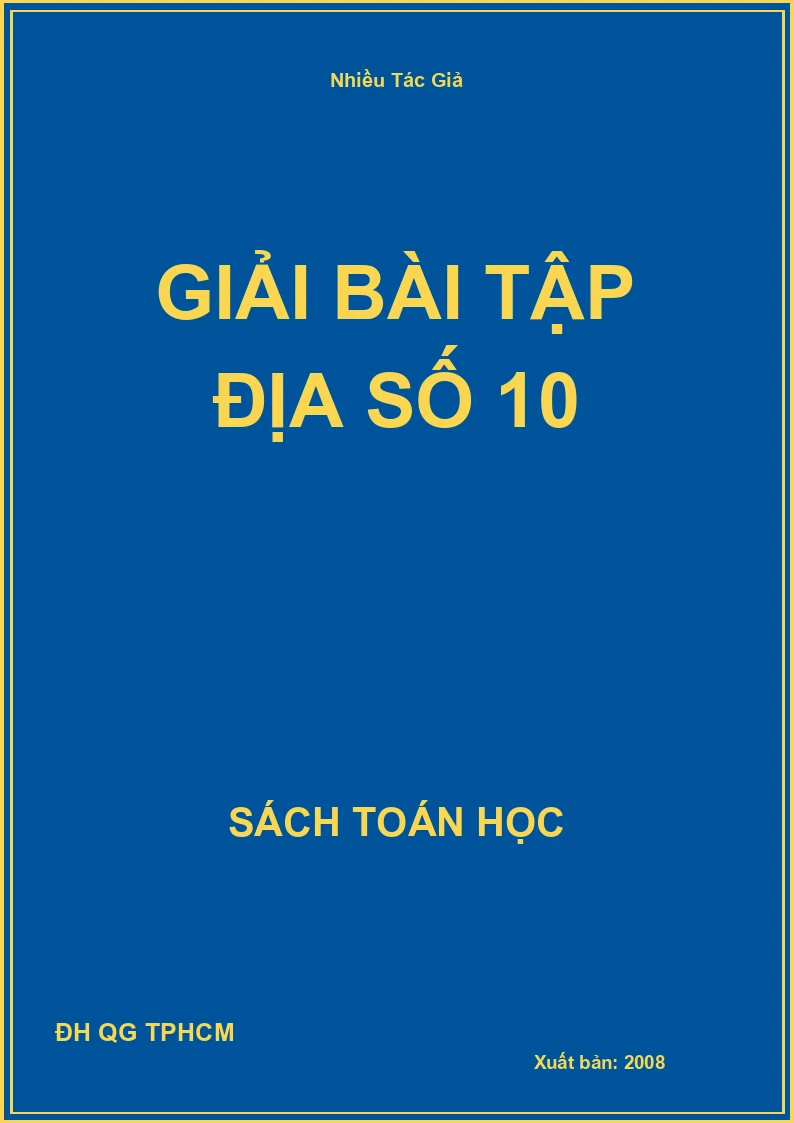 Giải bài tập địa số 10