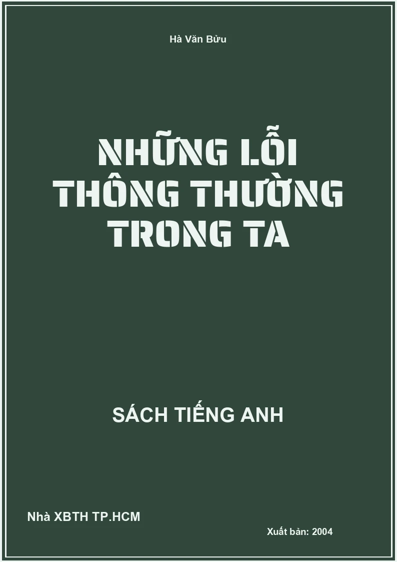 Những lỗi thông thường trong TA