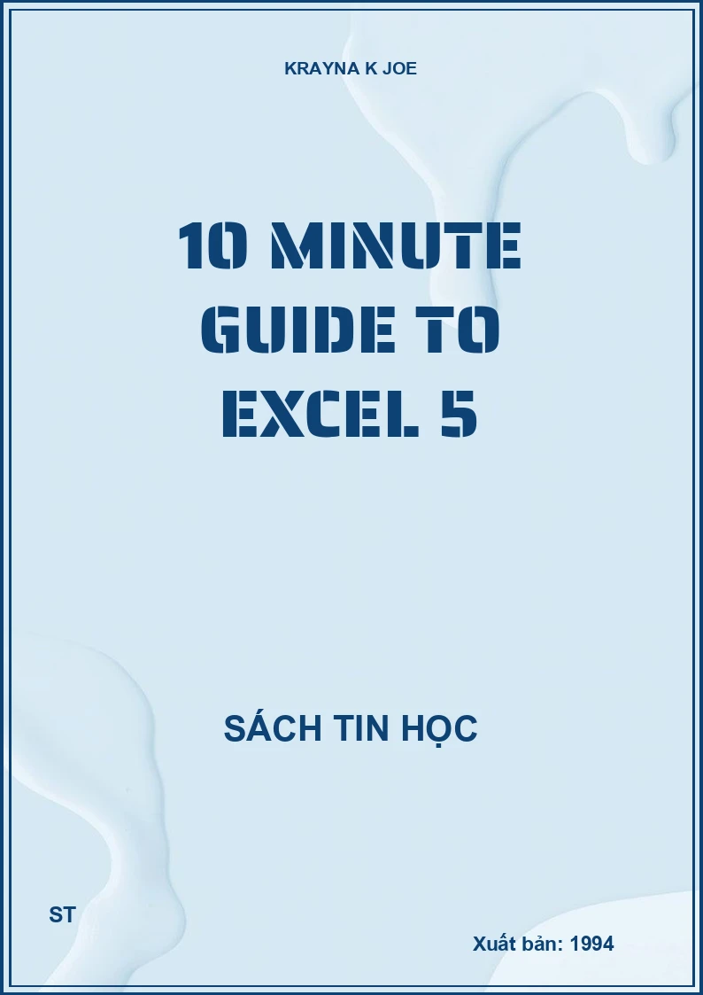 10 minute guide to excel 5