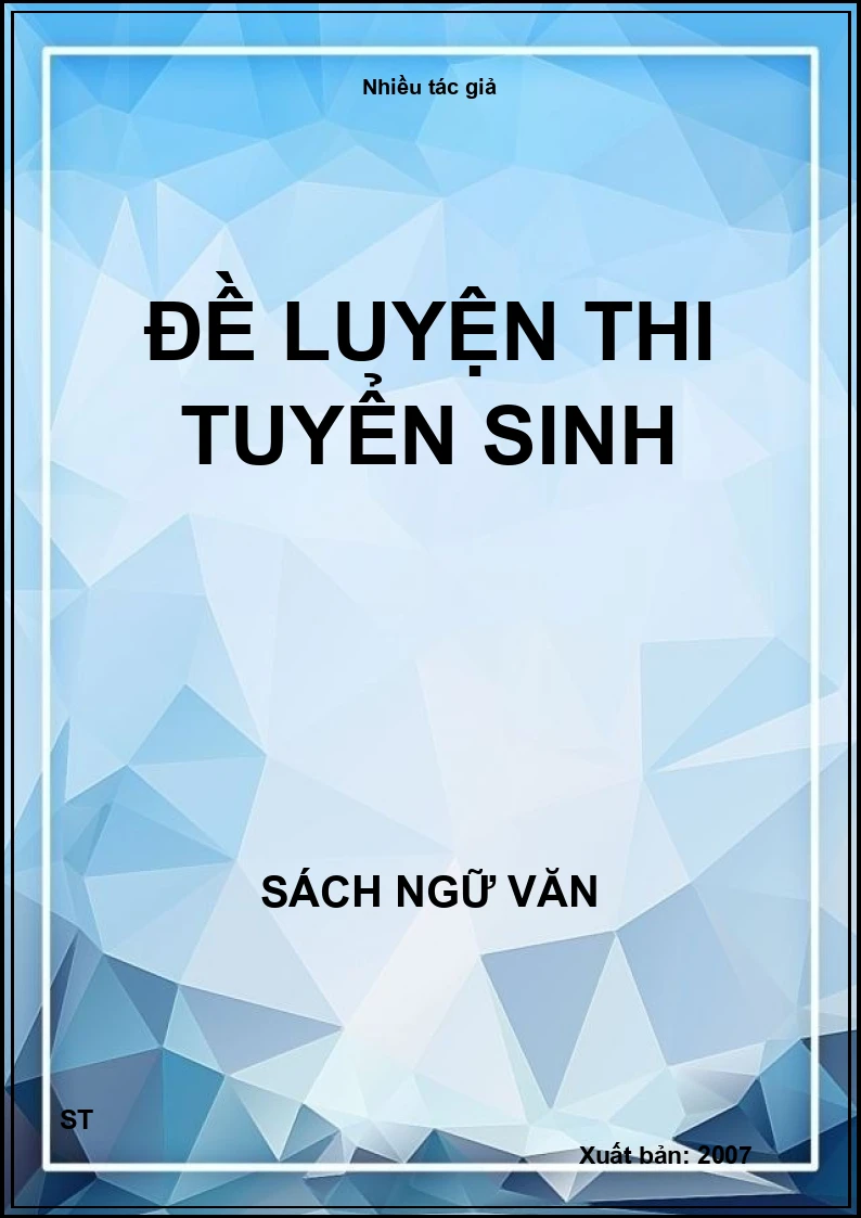 Đề luyện thi tuyển sinh