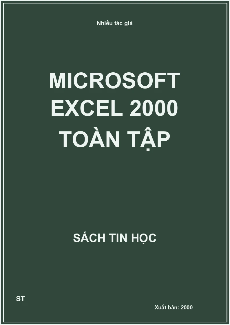 Microsoft Excel 2000 toàn tập