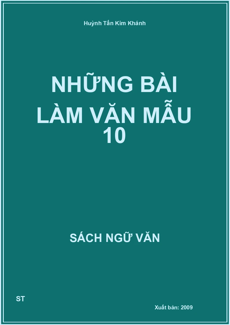 Những bài làm văn mẫu 10