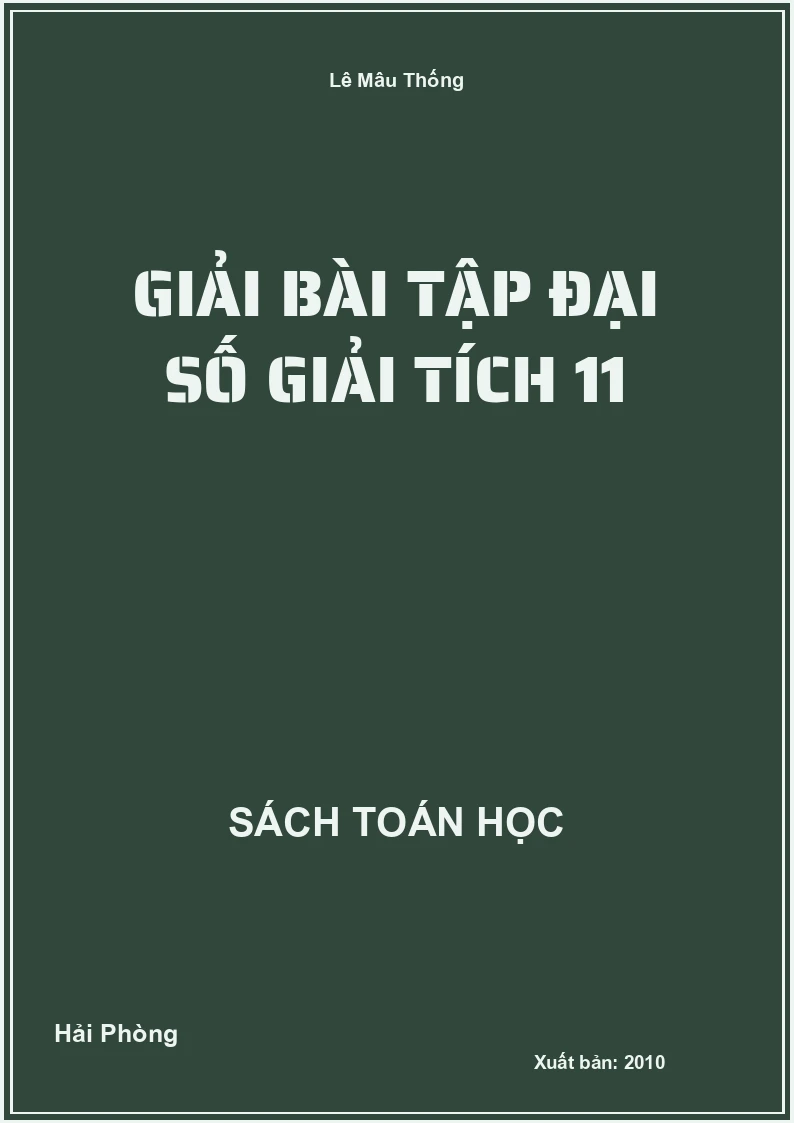 Giải bài tập đại số giải tích 11