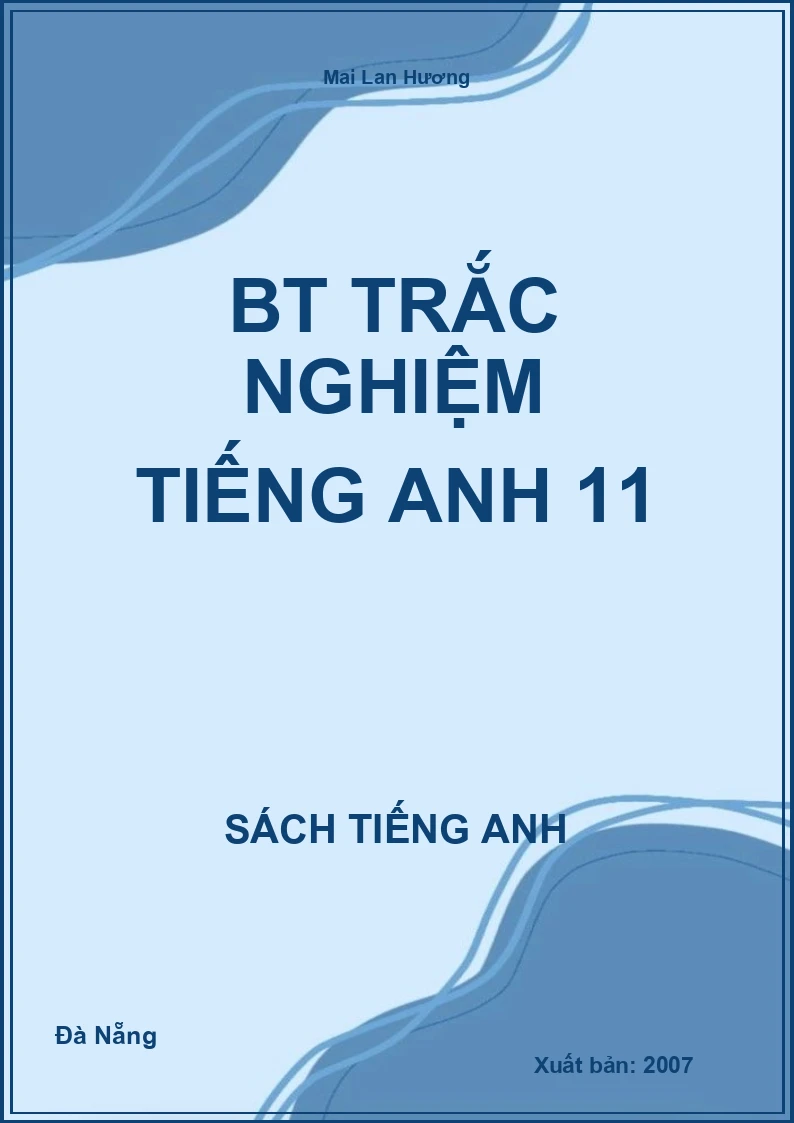 BT trắc nghiệm Tiếng Anh 11