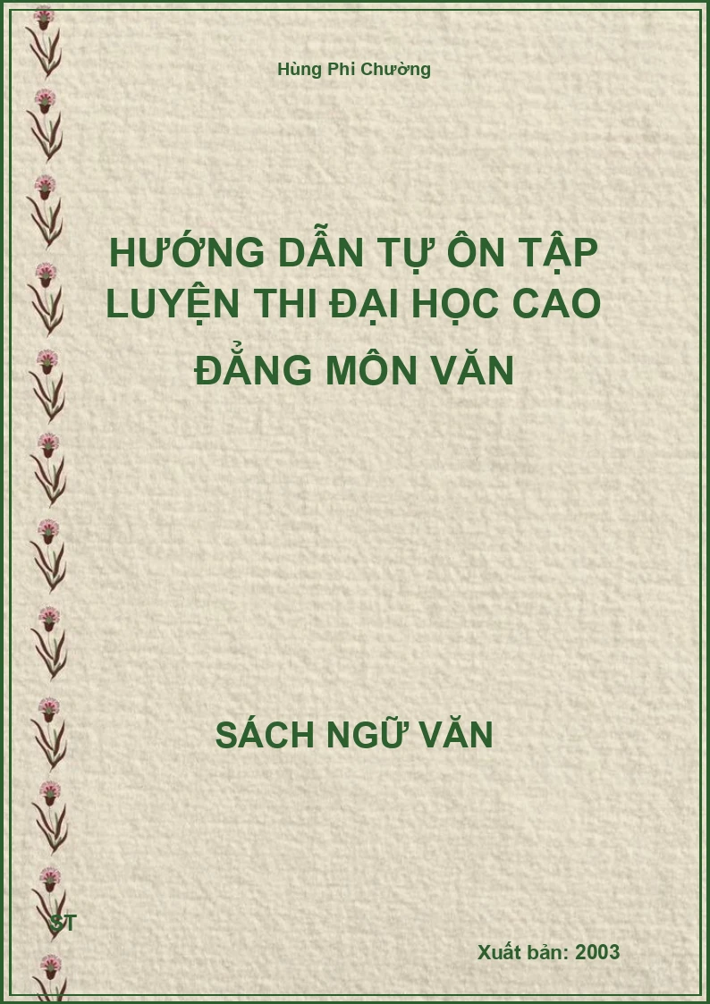 Hướng dẫn tự ôn tập luyện thi đại học cao đẳng môn Văn